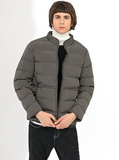三福2018冬装新品男短款立领棉衣 织带拼接外套棉服男