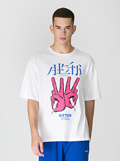 三福2019夏裝新品男創意印花短袖T恤 潮流韓版上衣男